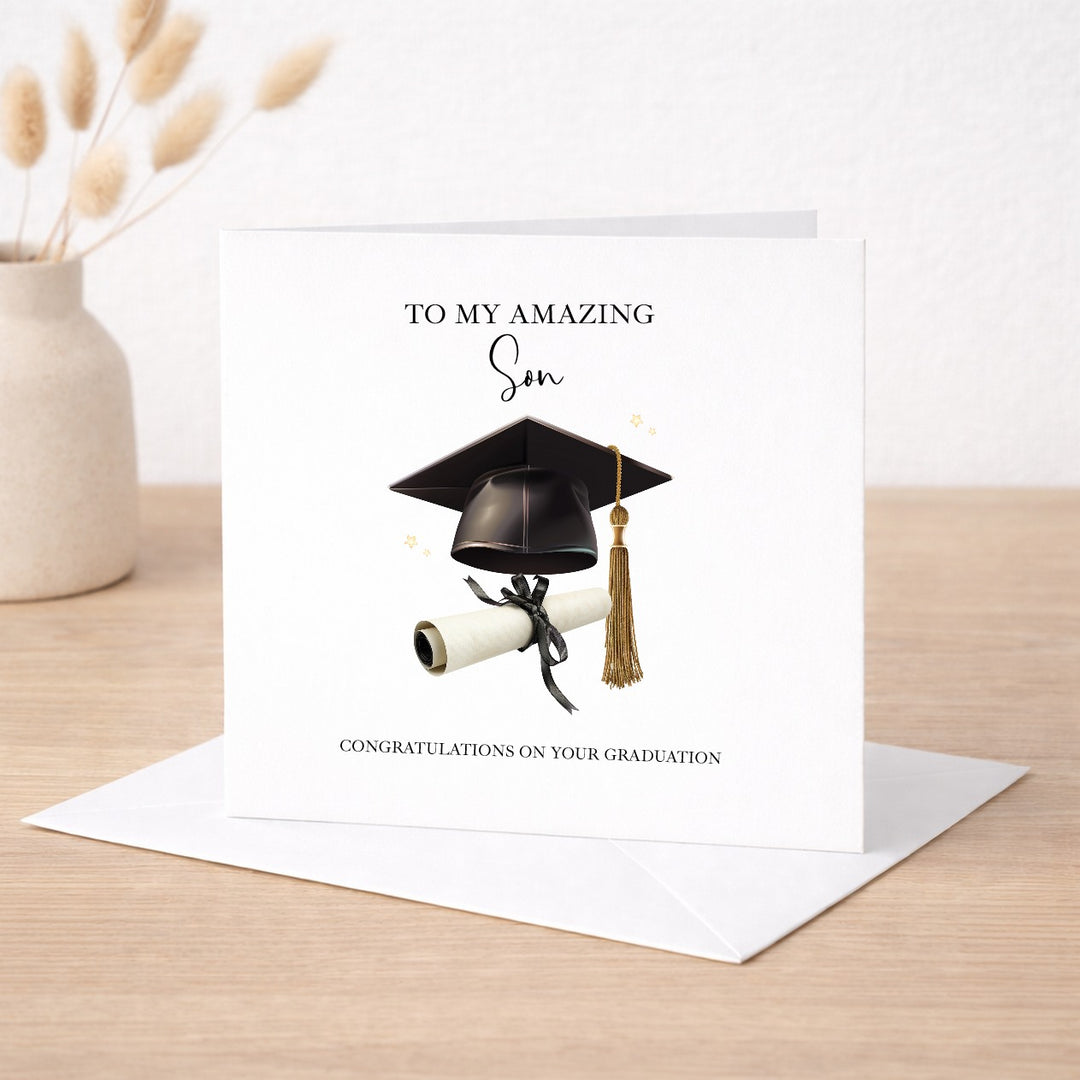 To My Son Graduation Card