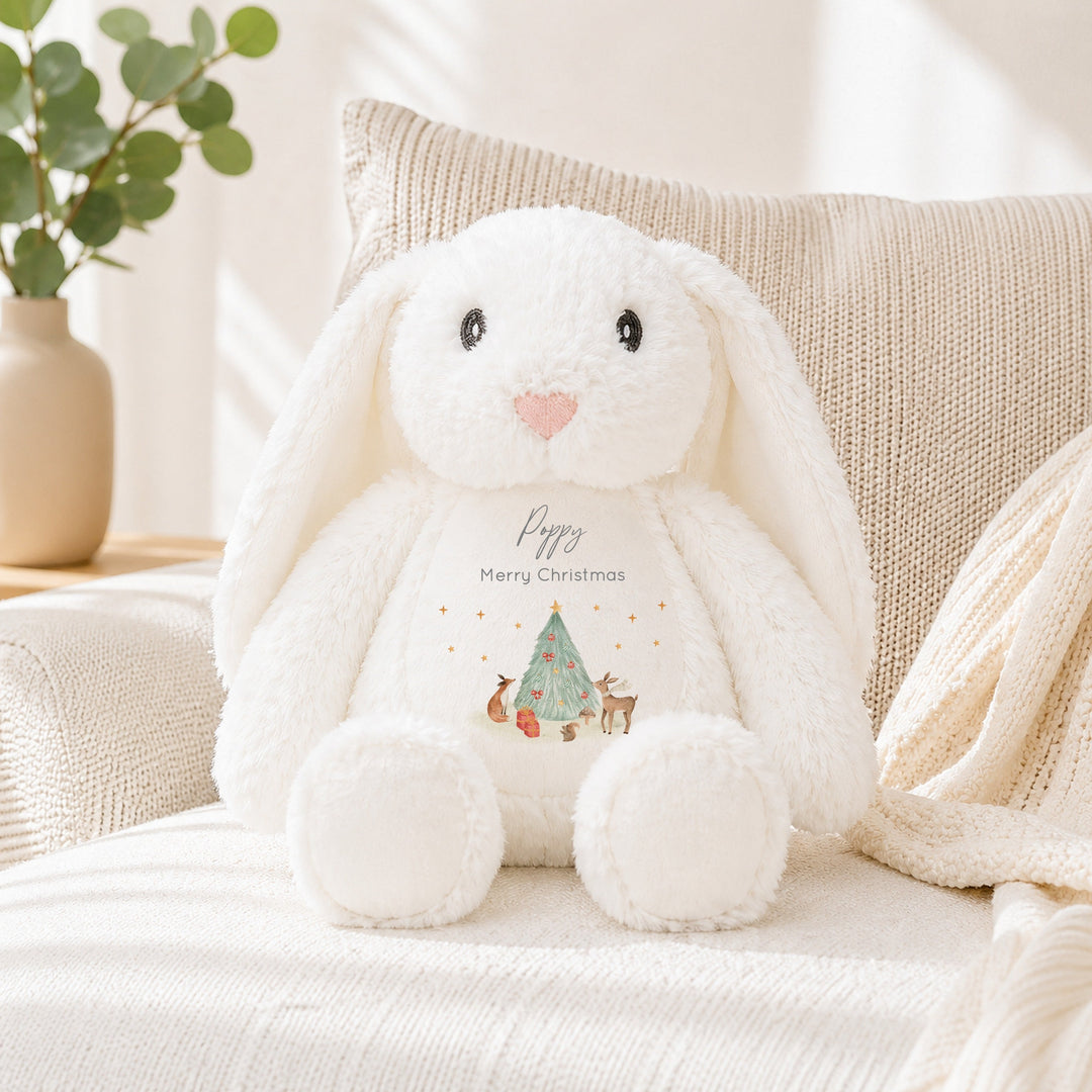 Personalised Woodland Scene Christmas Soft Toy