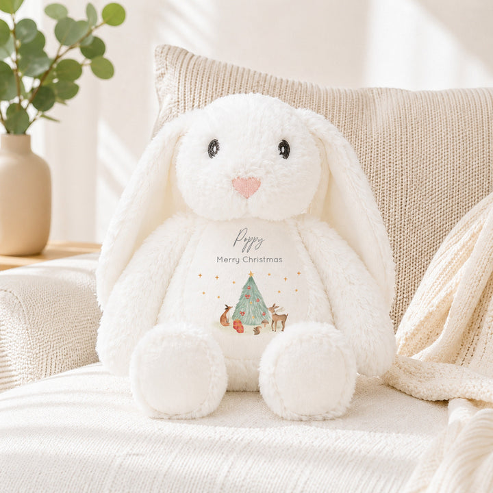 Personalised Woodland Scene Christmas Soft Toy