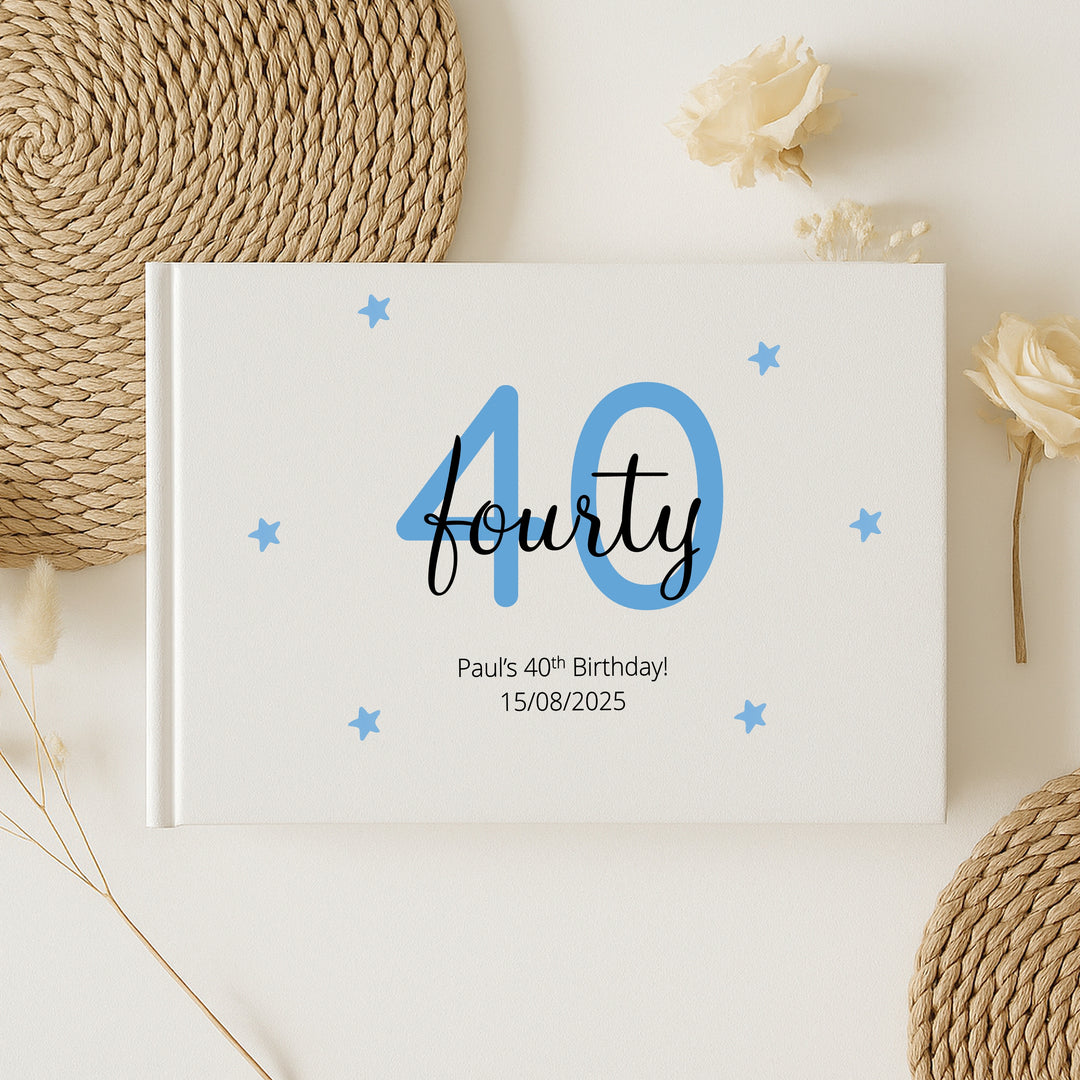 Personalised 40th Birthday Guest Book