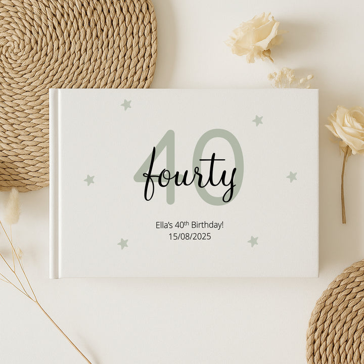 Personalised 40th Birthday Guest Book
