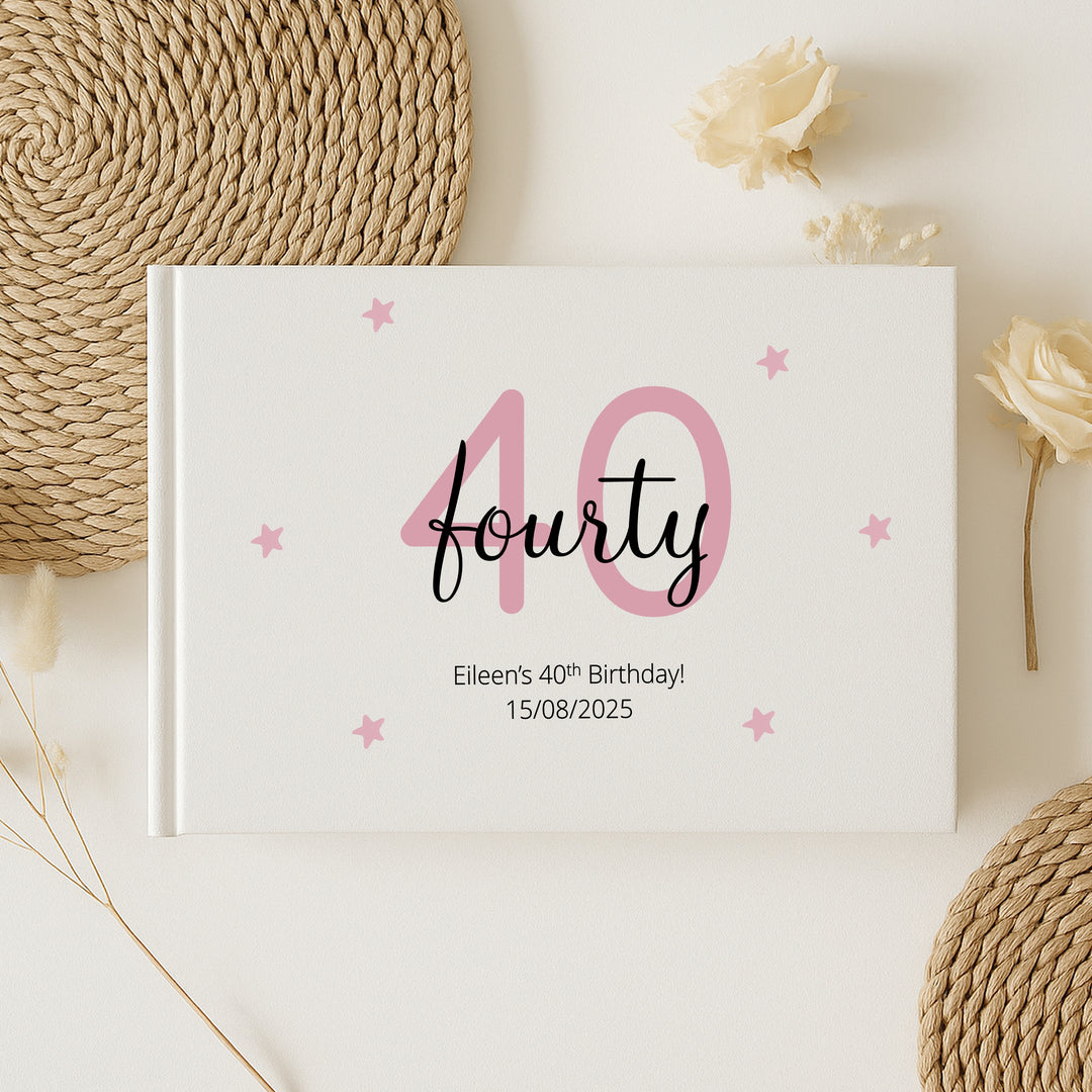 Personalised 40th Birthday Guest Book