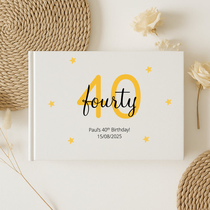 Personalised 40th Birthday Guest Book
