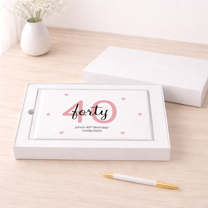 Personalised 40th Birthday Guest Book