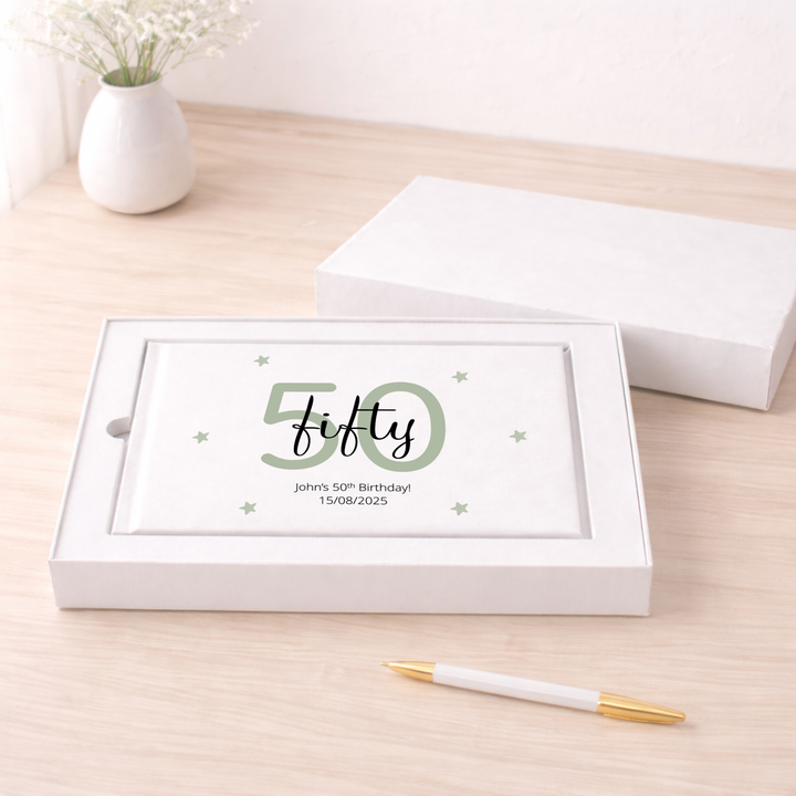 Personalised 50th Birthday Guest Book