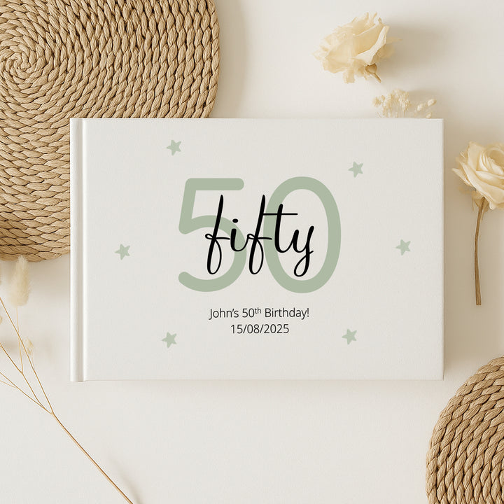 Personalised 50th Birthday Guest Book