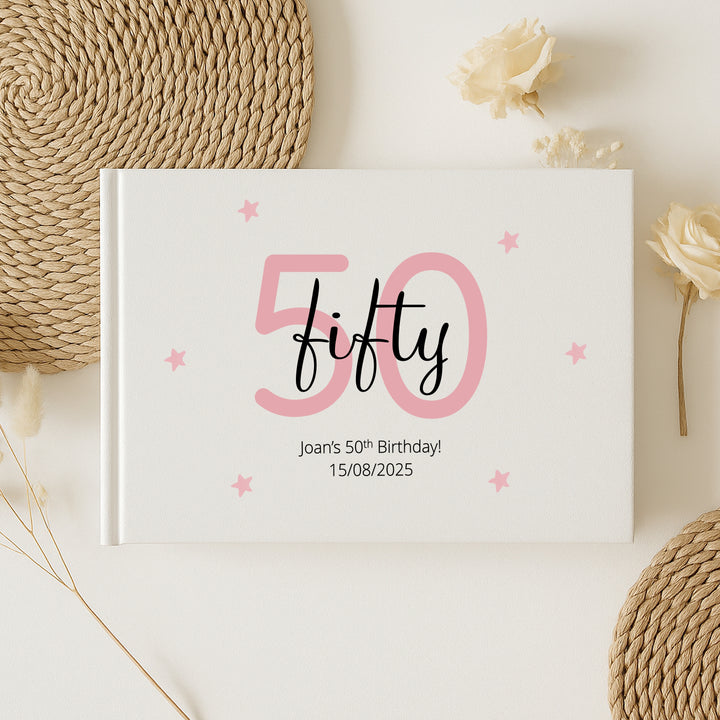Personalised 50th Birthday Guest Book