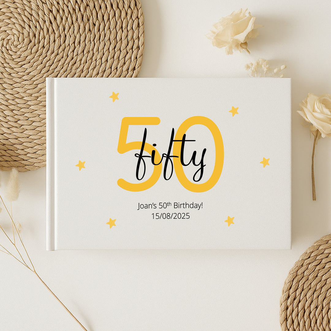 Personalised 50th Birthday Guest Book
