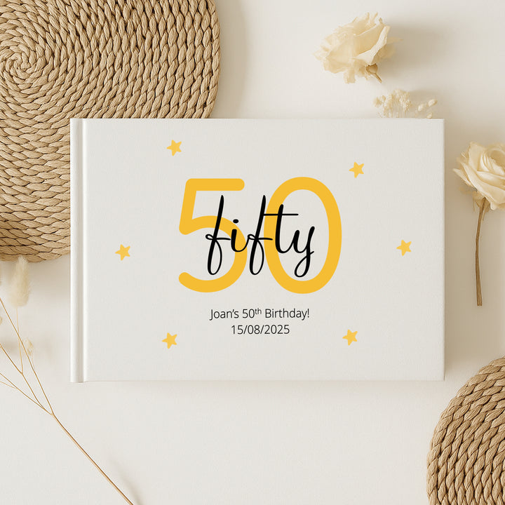 Personalised 50th Birthday Guest Book