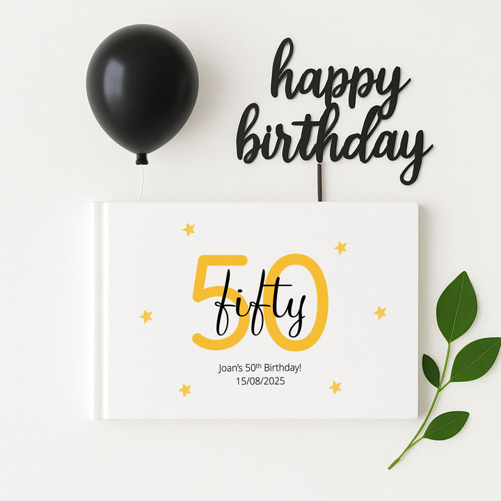 Personalised 50th Birthday Guest Book