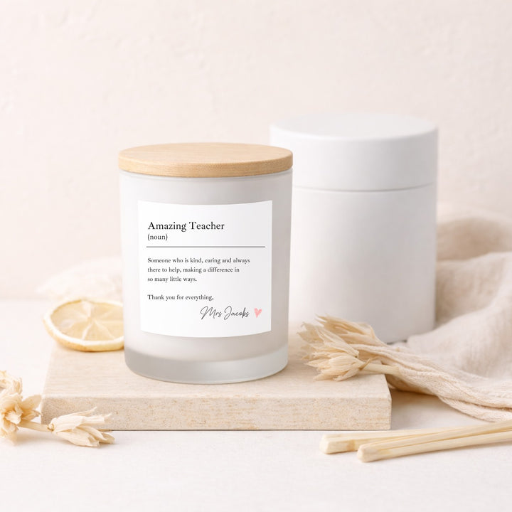 Personalised Amazing Teacher Gift Candle &amp; Box