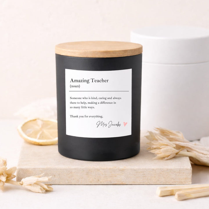 Personalised Amazing Teacher Gift Candle &amp; Box