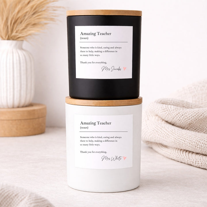 Personalised Amazing Teacher Gift Candle &amp; Box