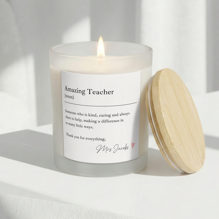 Personalised Amazing Teacher Gift Candle &amp; Box