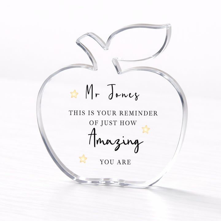 Personalised Acrylic Amazing Teacher Gift