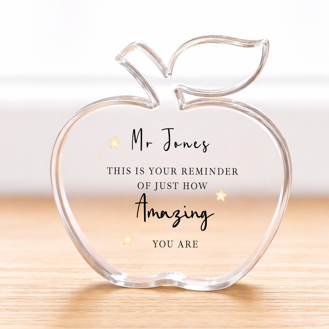 Personalised Acrylic Amazing Teacher Gift