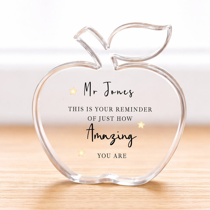 Personalised Acrylic Amazing Teacher Gift
