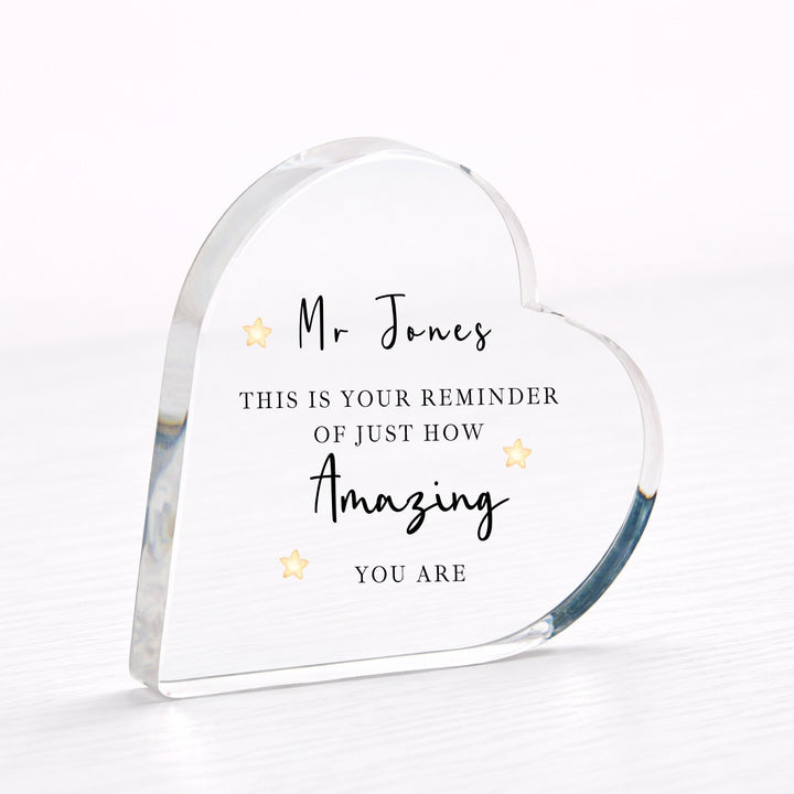 Personalised Acrylic Amazing Teacher Gift