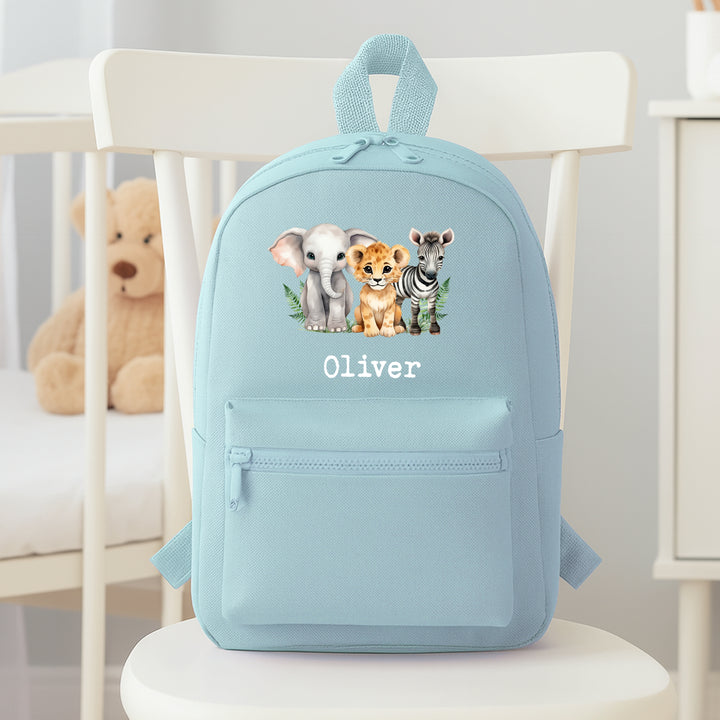 Personalised Safri Scene Toddler Backpack