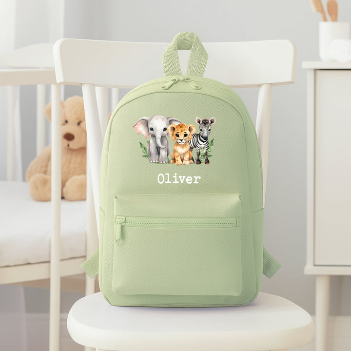 Personalised Safri Scene Toddler Backpack