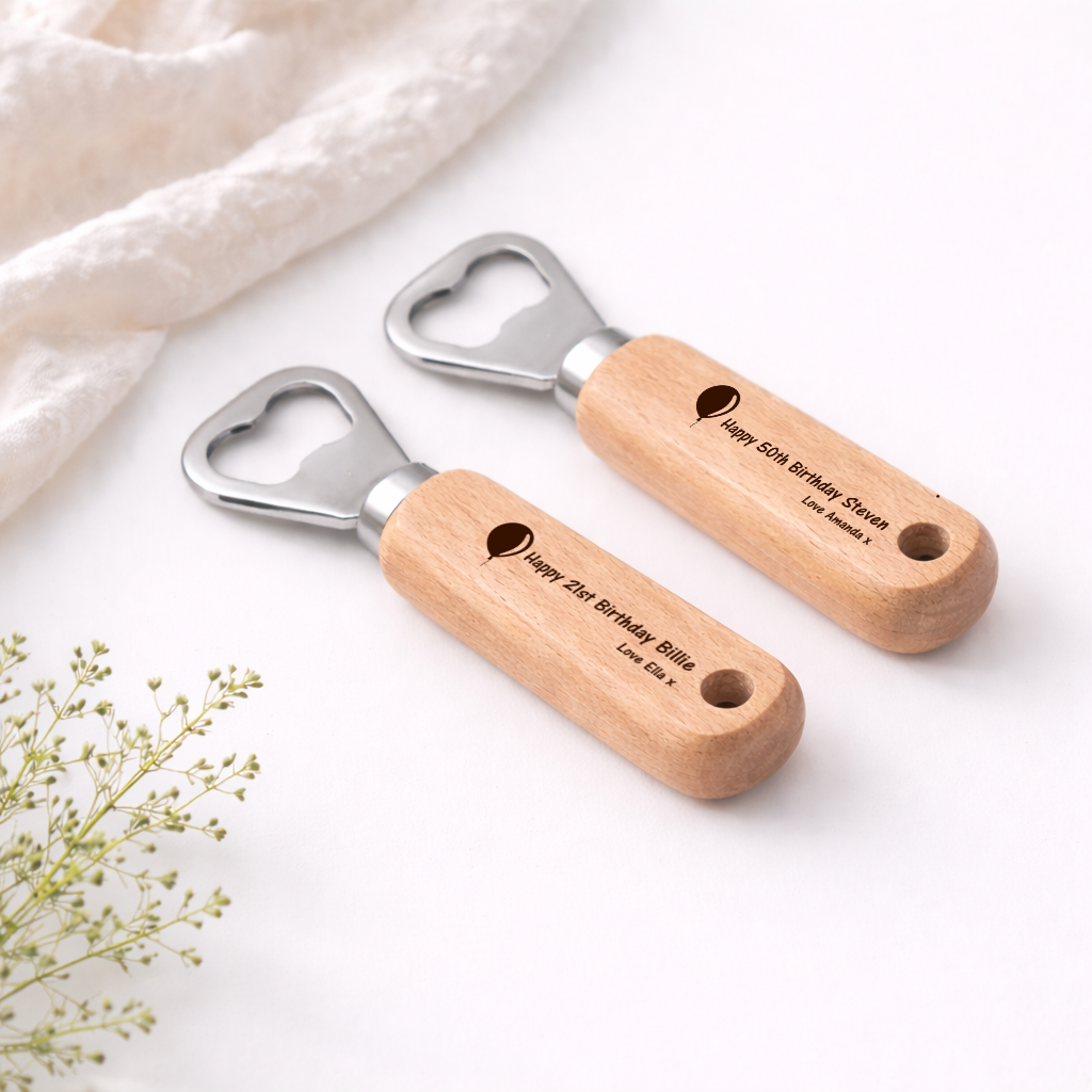 Personalised 50th Birthday Engraved Bottle Opener