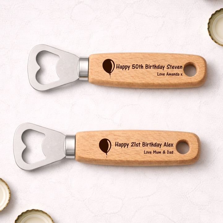 Personalised 50th Birthday Engraved Bottle Opener