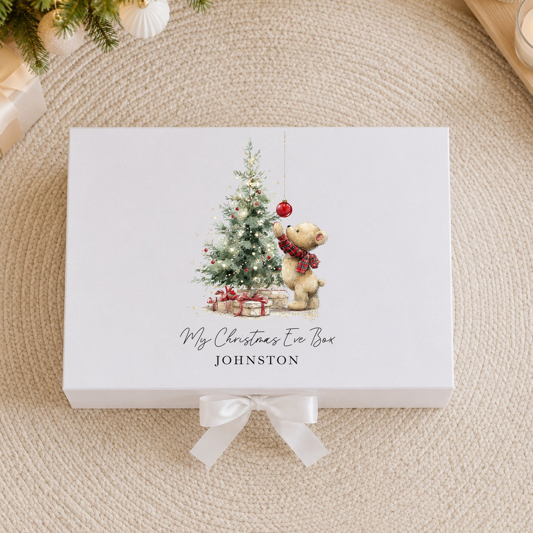 Personalised Teddy Christmas Tree My Christmas Eve Box