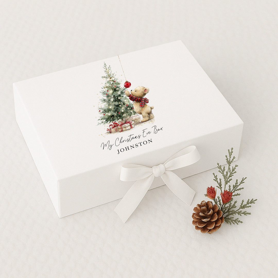 Personalised Teddy Christmas Tree My Christmas Eve Box
