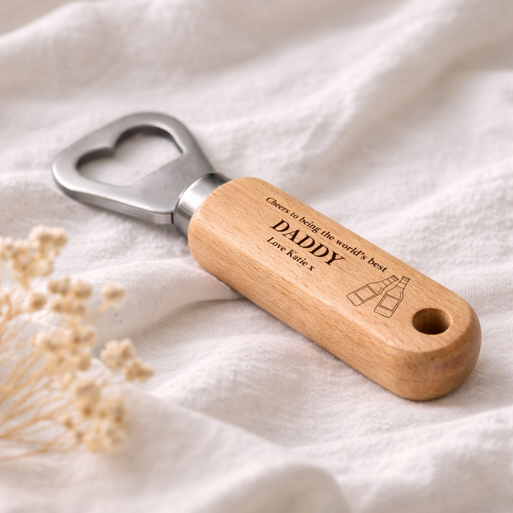 Personalised Cheers Daddy Engraved Bottle Opener
