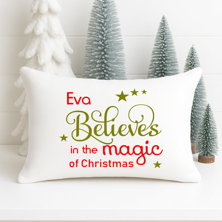 Personalised Believes Christmas Eve Pillow Case
