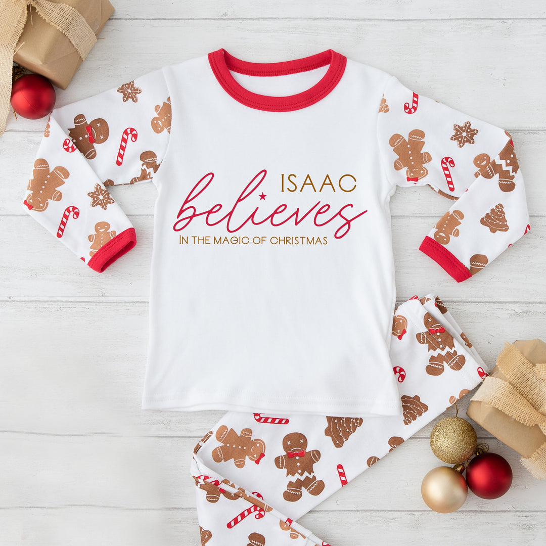 Personalised I Believe In the Magic of Christmas Pyjamas