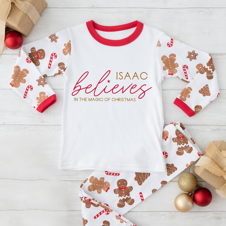 Personalised I Believe In the Magic of Christmas Pyjamas
