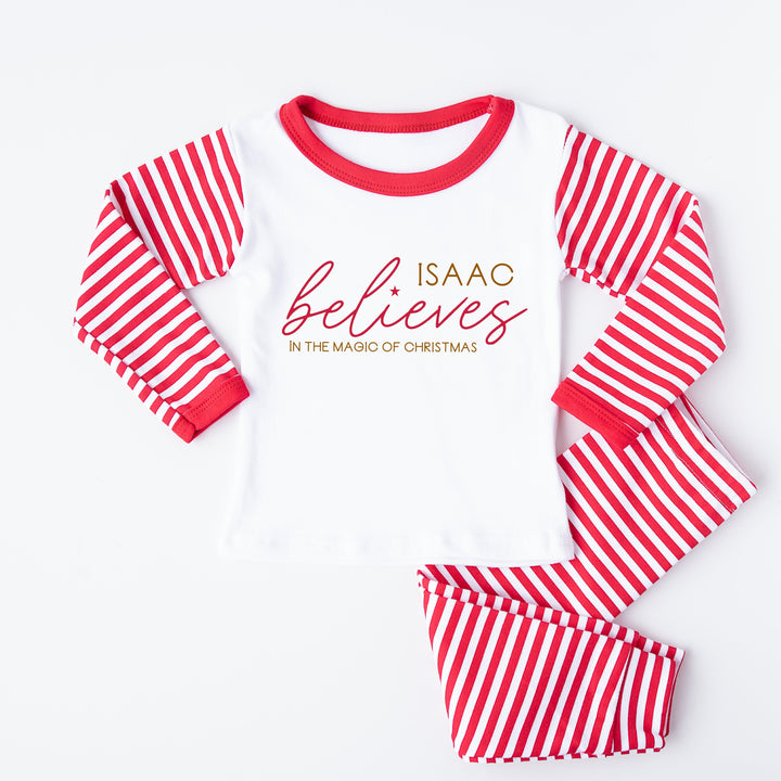 Personalised I Believe In the Magic of Christmas Pyjamas