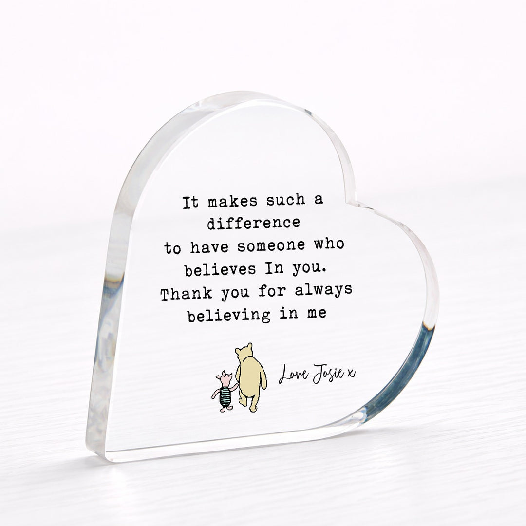 Personalised Acrylic Pooh Bear Poem Thank You Teacher Gift