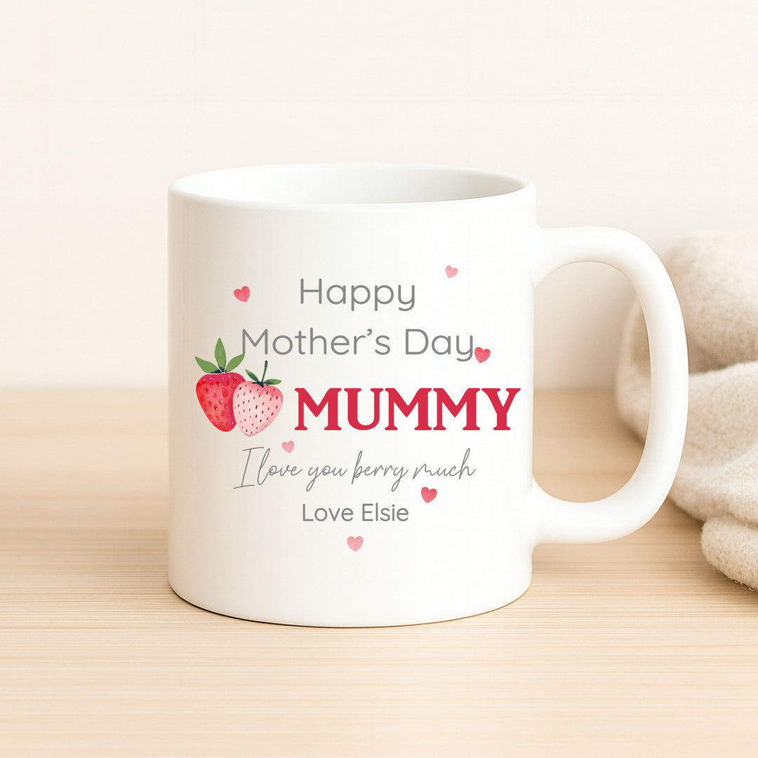Personalised Strawberry Happy Mother&