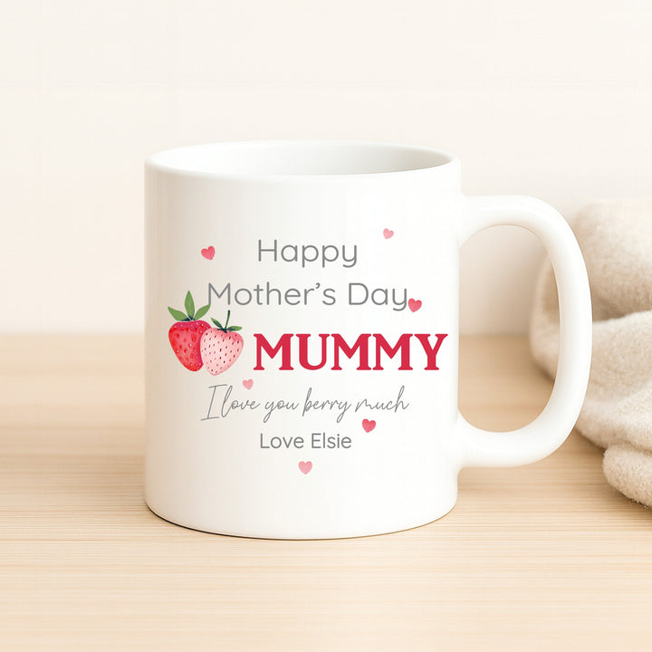 Personalised Strawberry Happy Mother&