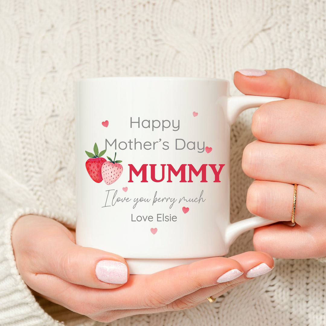 Personalised Strawberry Happy Mother&
