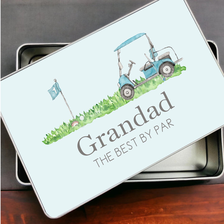 Personalised Grandad The Best By Par Gift Tin