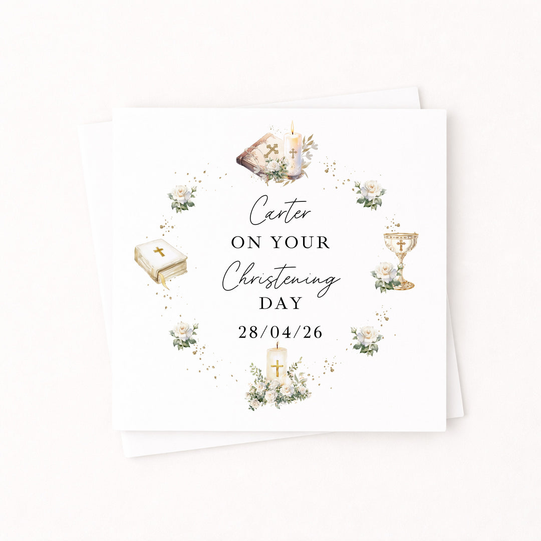Personalised On Your Christening Day Card