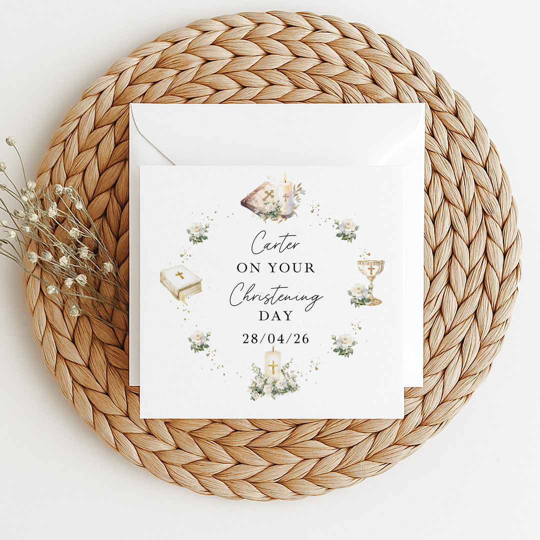 Personalised On Your Christening Day Card