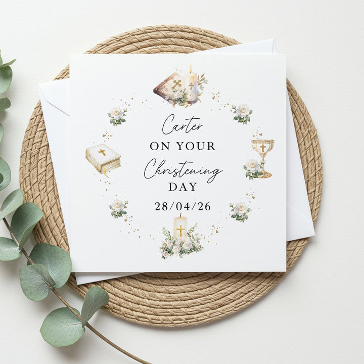 Personalised On Your Christening Day Card