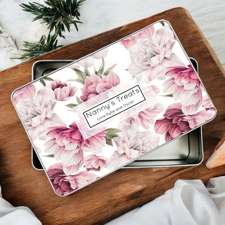 Personalised Pink Floral Nanny&
