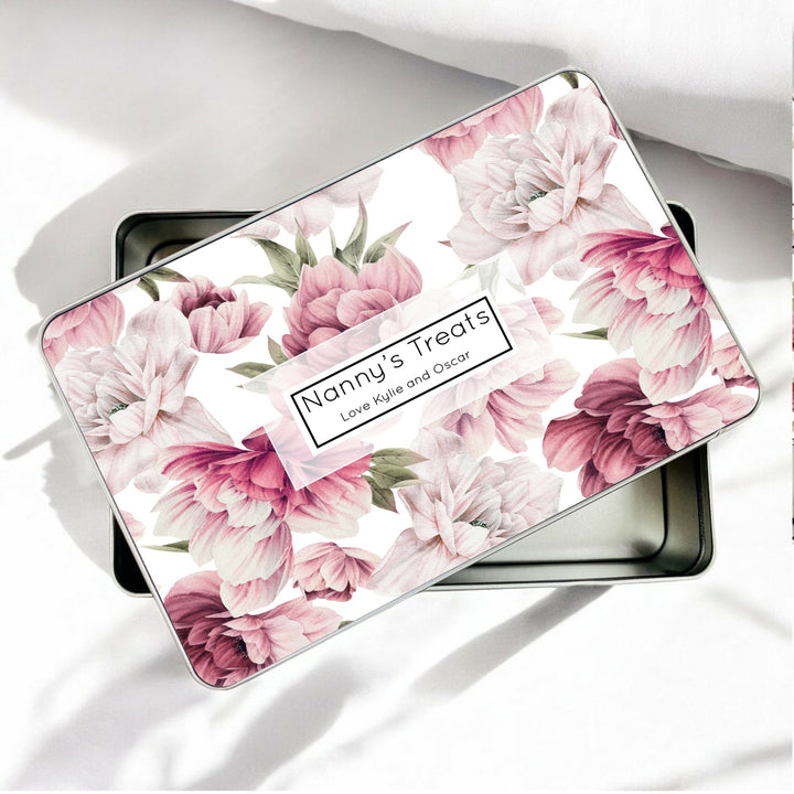Personalised Pink Floral Nanny&