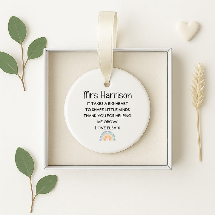 Personalised Rainbow Ornament Teacher Gift