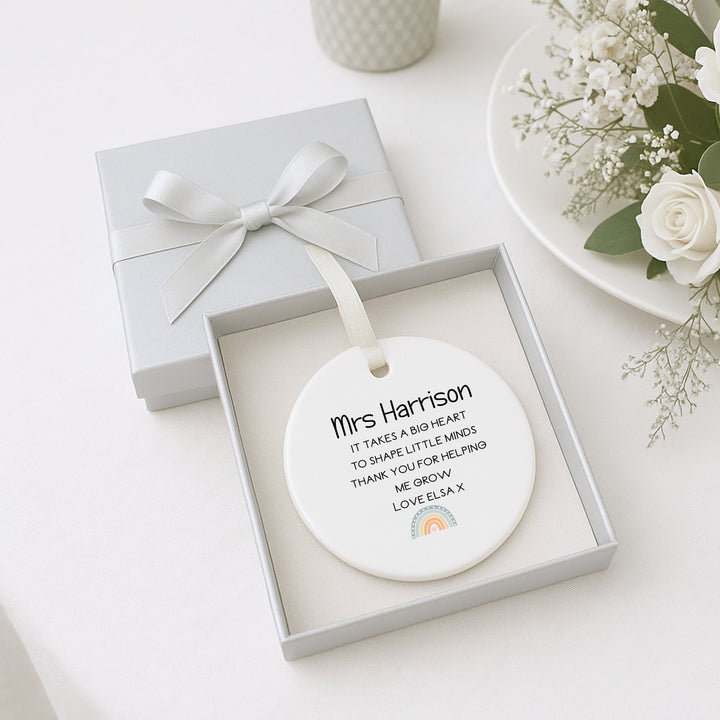 Personalised Rainbow Ornament Teacher Gift