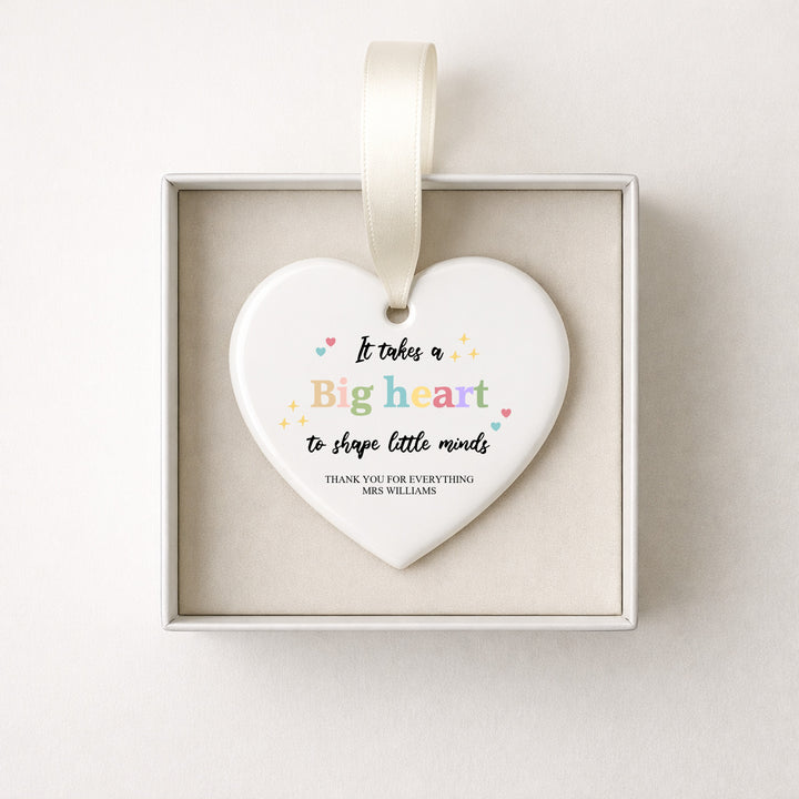 Personalised Big Heart Ornament Techer Gift