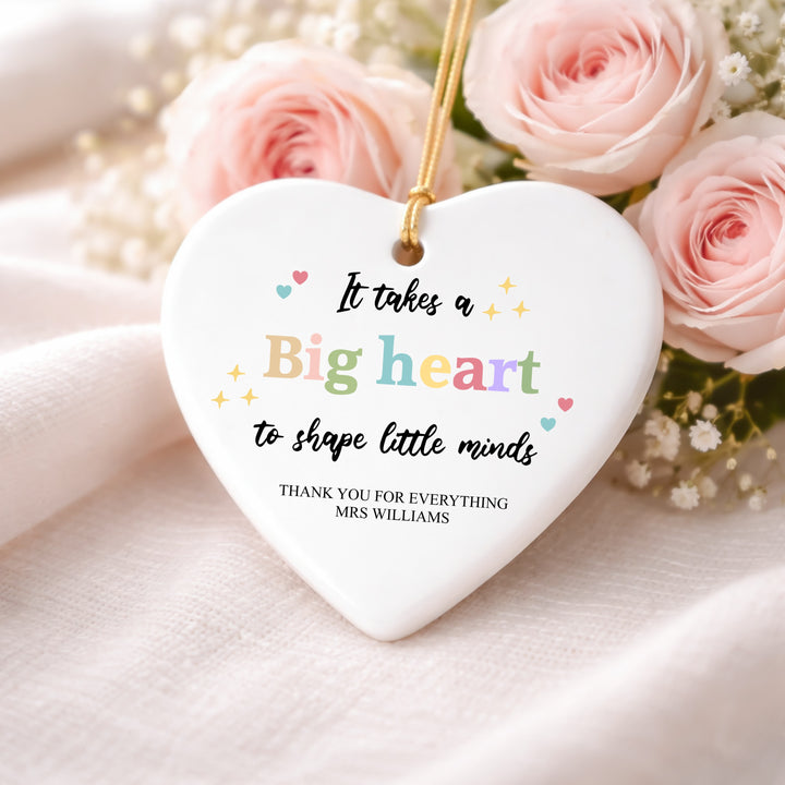 Personalised Big Heart Ornament Techer Gift