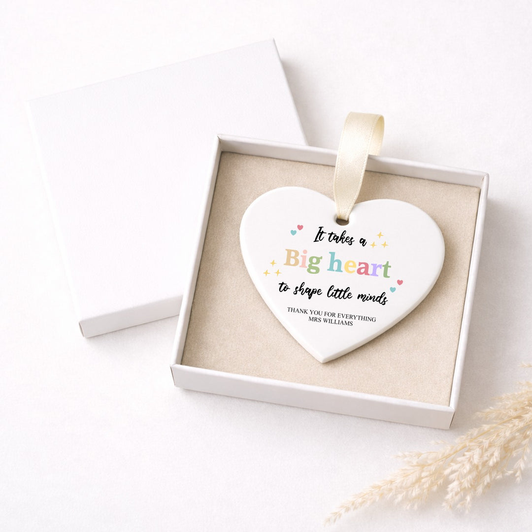 Personalised Big Heart Ornament Techer Gift
