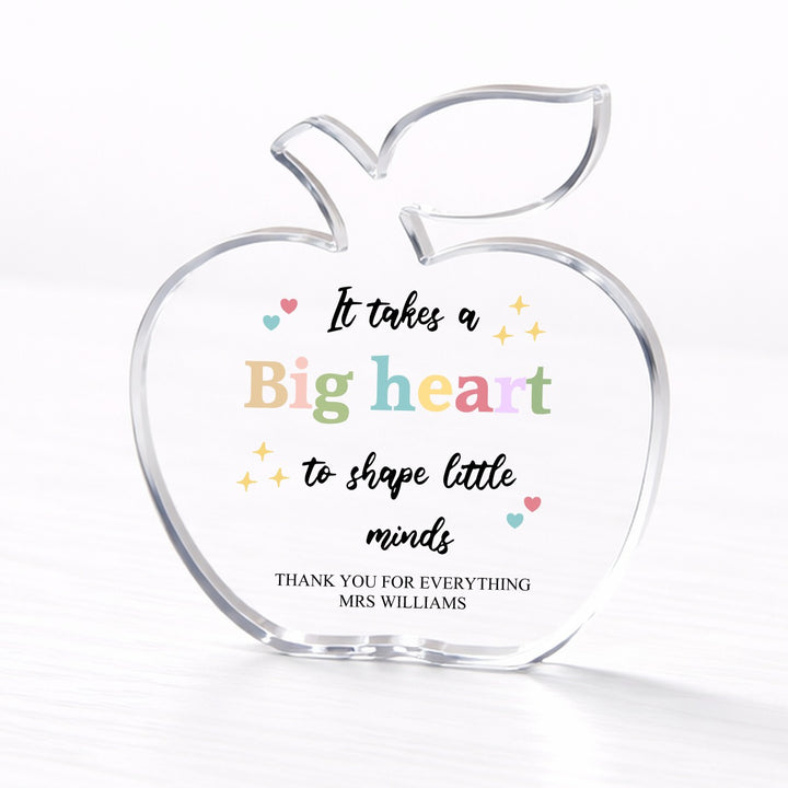 Personalised Acrylic Big Hearts Teacher Gift