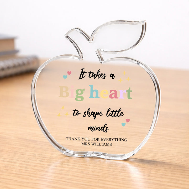 Personalised Acrylic Big Hearts Teacher Gift